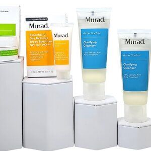 ×5Pc Murad Retinol Youth Renewal Night Cream, Acne Clarifying Cleanser SEE DESCR